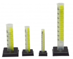 Cylinder Graduated Plastic Transparent Deluxe Set of 4