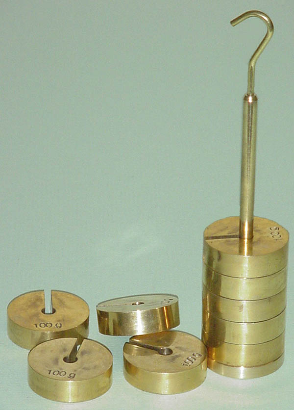 90-1 Slotted Weights Set Brass