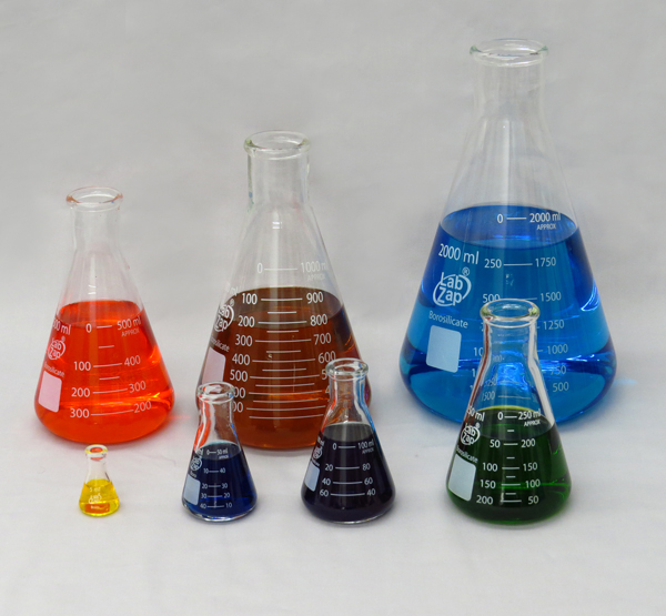 6162-58 Erlenmeyer Flask LabZap Set of 7